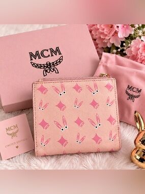 AUTHENTIC LIMITED EDITION MCM Pink Bunny Motif Wallet